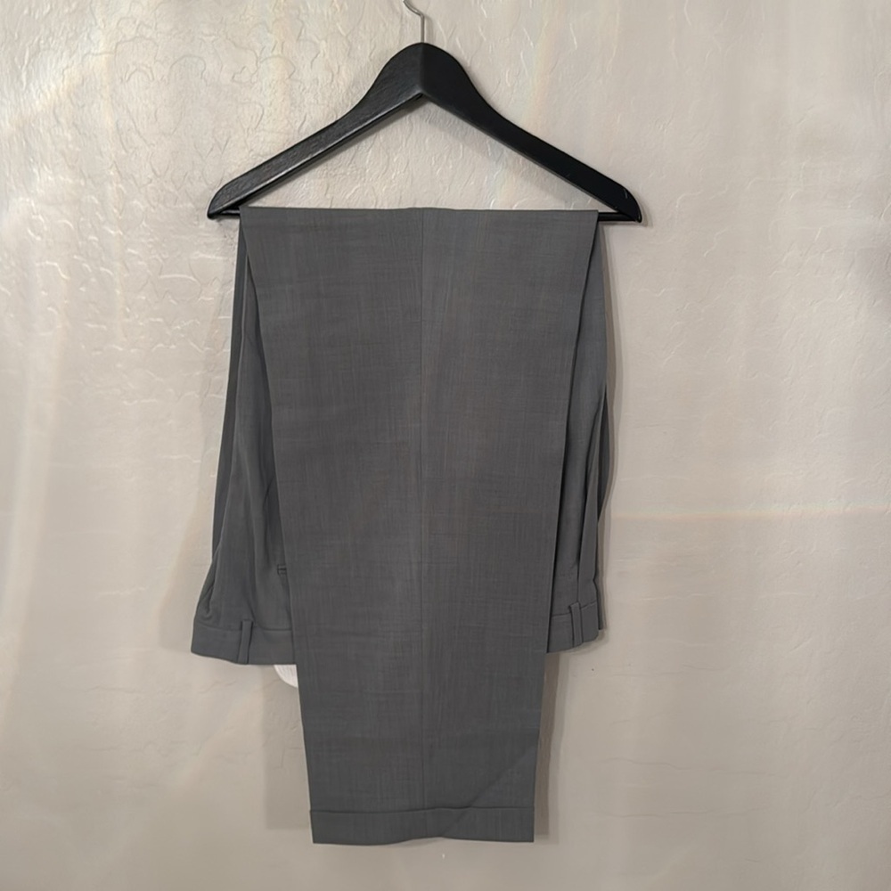 Gray Wool Three-Button Suit Jacket - image 6